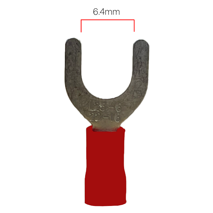 6.4mm Fork Terminal - Red (WT.36)